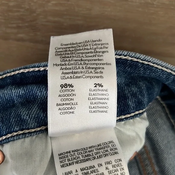 MOTHER Jeans THE MID RISE DAZZLER ANKLE: MOTHER DENIM CUT AND PASTE color way. - Picture 11 of 11